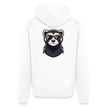 Furet Cool - Veste à capuche bio Premium Unisexe - blanc - Dos - Thijin (182cm)