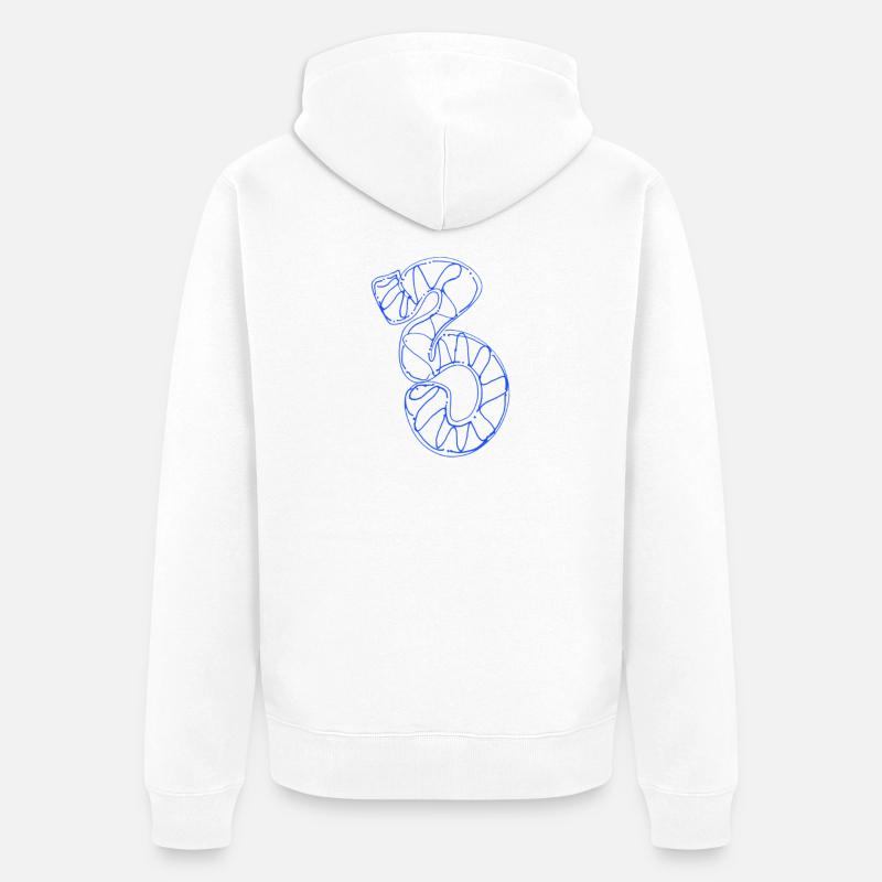Numéro 3 préféré - Veste à capuche bio Premium Unisexe - blanc