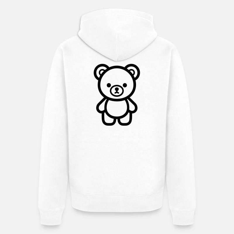 ourson - Veste à capuche bio Premium Unisexe - blanc