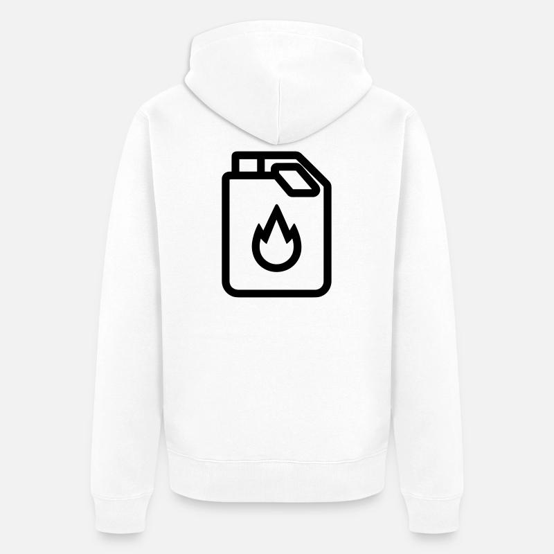 bidon d’essence - Veste à capuche bio Premium Unisexe - blanc