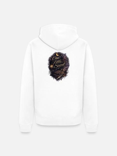 Geheimnisvolle Nachtbibliothek - Unisex Premium Bio Zip Hoodie - Weiß