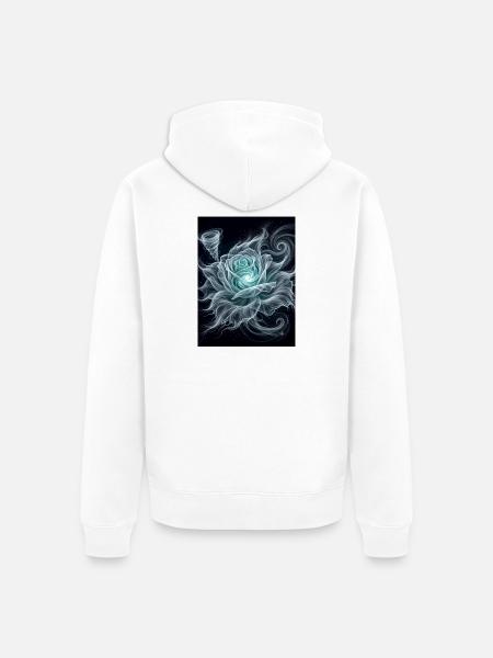 Mystische Windrose - Unisex Premium Bio Zip Hoodie - Weiß