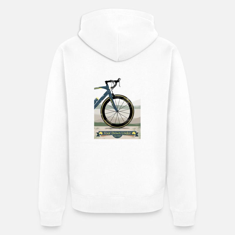 Tour Down Under vélo - Veste à capuche bio Premium Unisexe - blanc