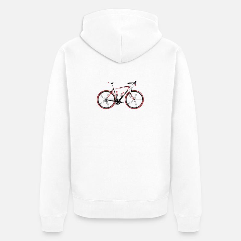 Vélo de course - Veste à capuche bio Premium Unisexe - blanc