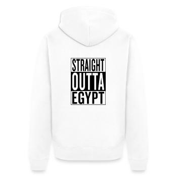 Egypt - Unisex Premium Organic Zip Hoodie - white - Back - Thijin (182cm)