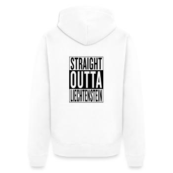 Liechtenstein - Unisex Premium Bio Zip Hoodie - Weiß - Hinten - Thijin (182cm)