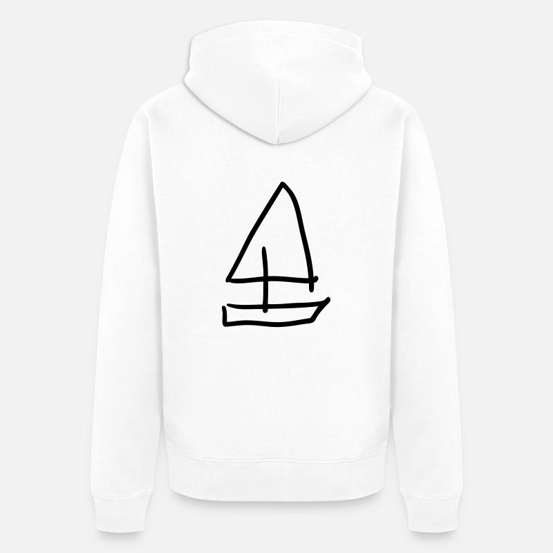 sailing - Veste à capuche bio Premium Unisexe - blanc