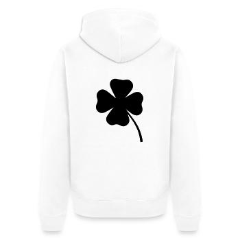 Trèfles - Veste à capuche bio Premium Unisexe - blanc - Dos - Thijin (182cm)