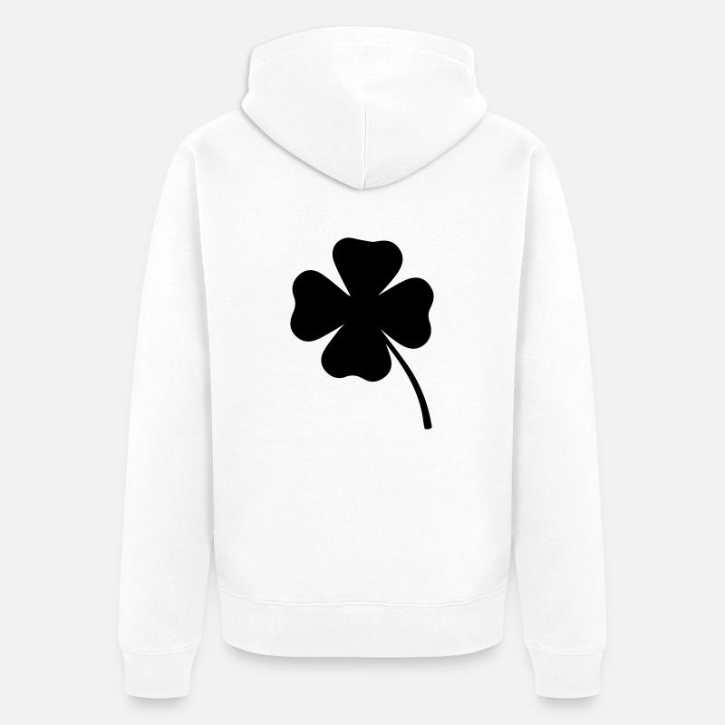 Trèfles - Veste à capuche bio Premium Unisexe - blanc