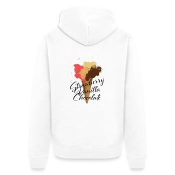 Ice Cream - Unisex Premium Bio Zip Hoodie - Weiß - Hinten - Thijin (182cm)