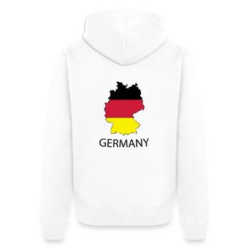 germany - Unisex Premium Bio Zip Hoodie - Weiß - Hinten - Thijin (182cm)