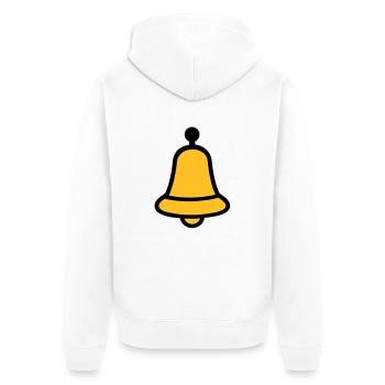 Bell - Unisex Premium Organic Zip Hoodie - white - Back - Thijin (182cm)