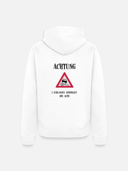 3 Schlangen - Unisex Premium Bio Zip Hoodie - Weiß