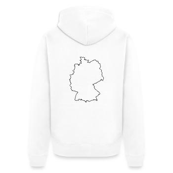 germany_design_1 - Unisex Premium Organic Zip Hoodie - white - Back - Thijin (182cm)