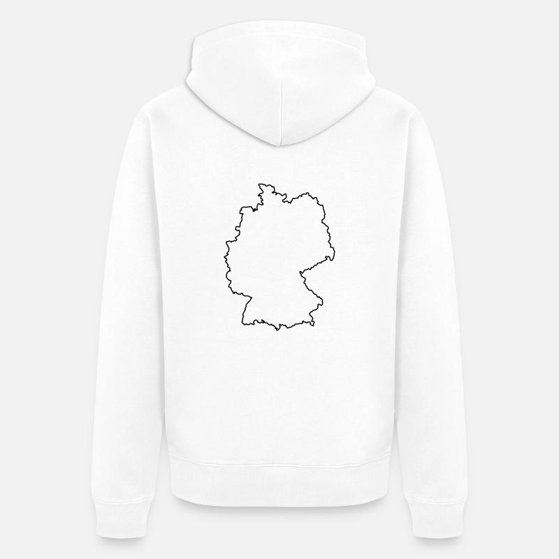 germany_design_1 - Unisex Premium Bio Zip Hoodie - Weiß