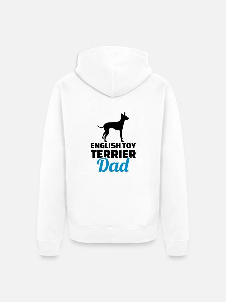 English Toy Terrier - Unisex Premium Bio Zip Hoodie - Weiß