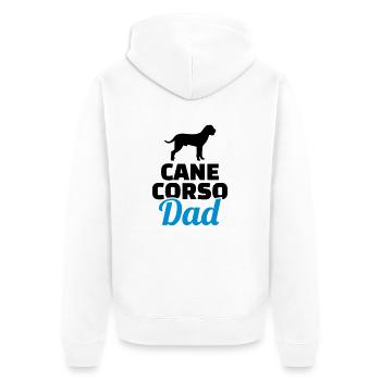 Cane Corso - Unisex Premium Organic Zip Hoodie - white - Back - Thijin (182cm)