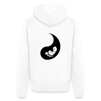 Hälfte Yin Baby - Unisex Premium Bio Zip Hoodie - Weiß - Hinten - Thijin (182cm)