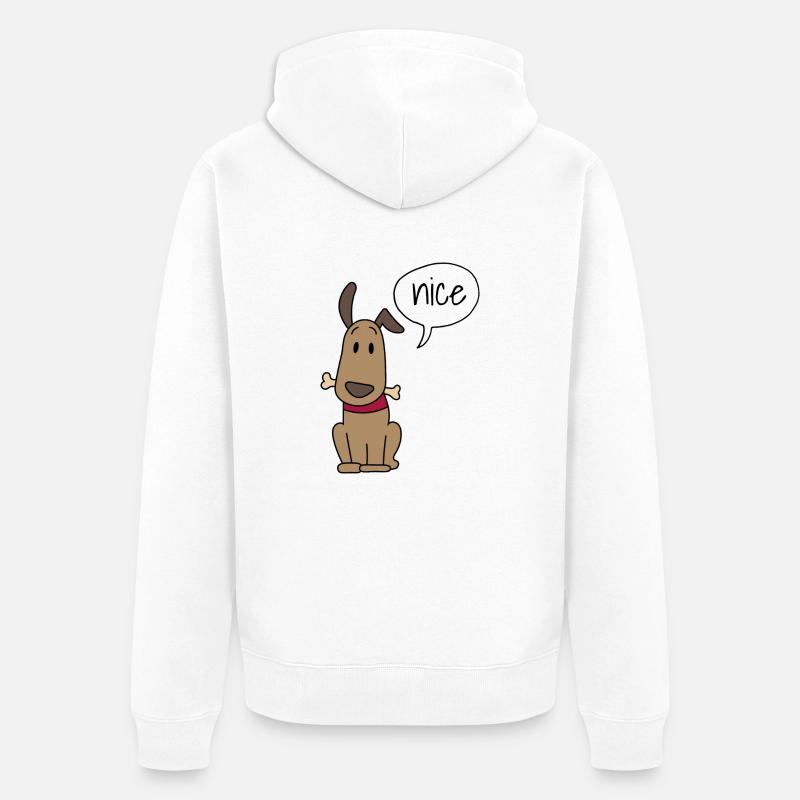 Mignon chien - Veste à capuche bio Premium Unisexe - blanc