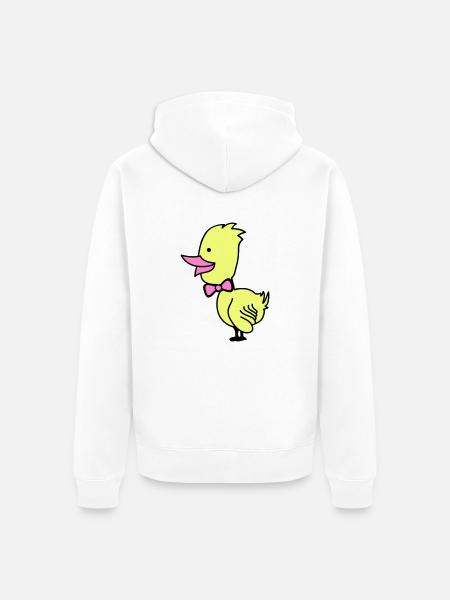 Duck - Unisex Premium Organic Zip Hoodie - white