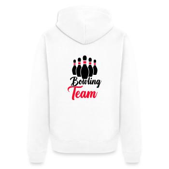 Équipe de bowling - Veste à capuche bio Premium Unisexe - blanc - Dos - Thijin (182cm)