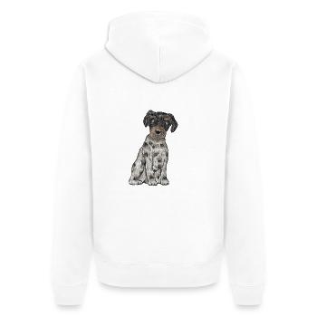 Yorkshire Biewer Terrier - Veste à capuche bio Premium Unisexe - blanc - Dos - Thijin (182cm)