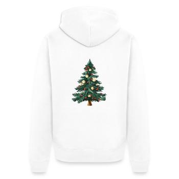 Weihnachtsbaum Weihnachten Christmas Tree - Unisex Premium Bio Zip Hoodie - Weiß - Hinten - Thijin (182cm)