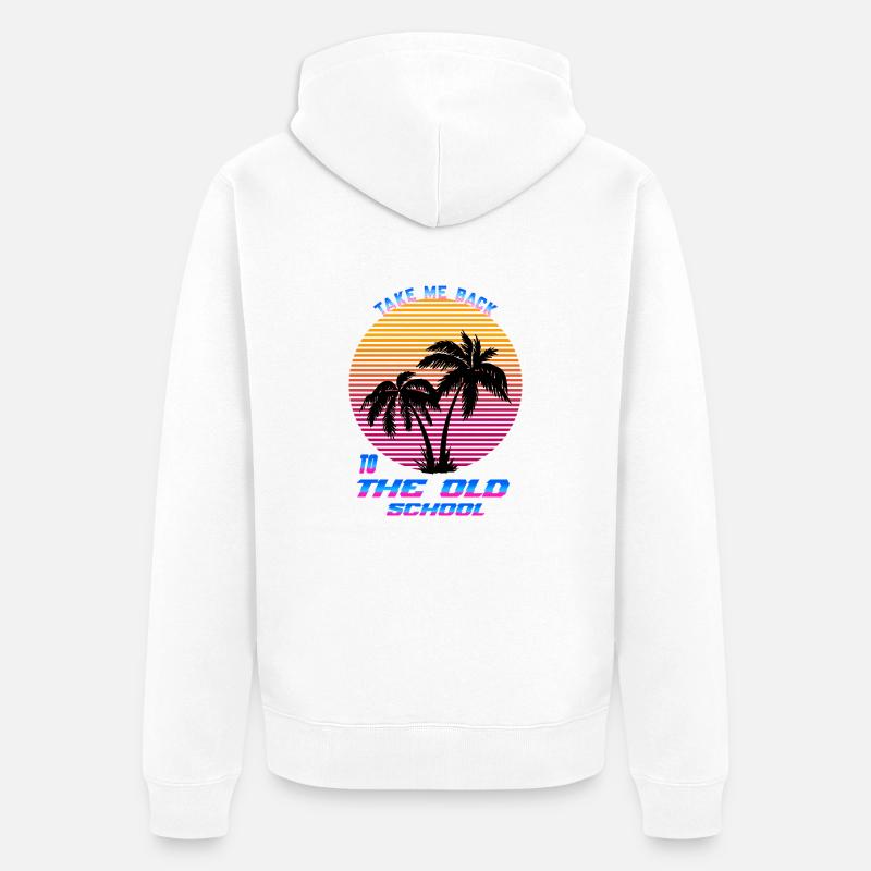 take me back - Veste à capuche bio Premium Unisexe - blanc
