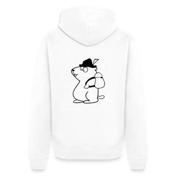 marmotte - Veste à capuche bio Premium Unisexe - blanc - Dos - Thijin (182cm)