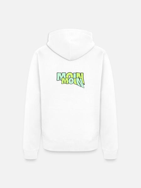 Moin Moin 19 - Unisex Premium Bio Zip Hoodie - Weiß