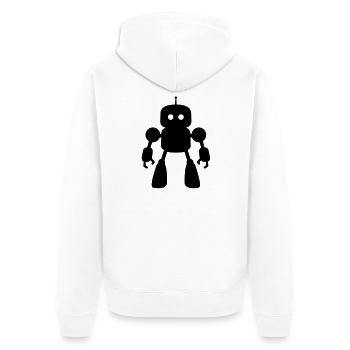 Roboter – Künstliche Intelligenz Sci-Fi Design - Unisex Premium Bio Zip Hoodie - Weiß - Hinten - Thijin (182cm)