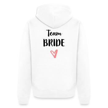 Team Bride Hen Party Bride - Unisex Premium Organic Zip Hoodie - white - Back - Thijin (182cm)