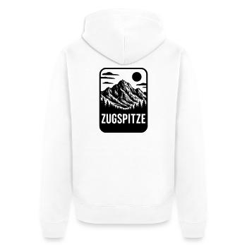 Zugspitze Berg Allemagne - Veste à capuche bio Premium Unisexe - blanc - Dos - Thijin (182cm)