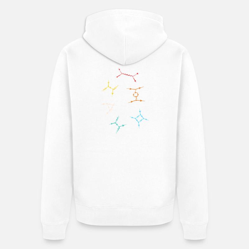 Physique quantique Physique quantique Saut quantique - Veste à capuche bio Premium Unisexe - blanc