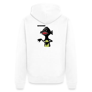 Monstre d’Eau - Veste à capuche bio Premium Unisexe - blanc - Dos - Thijin (182cm)