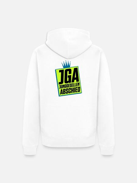 Junggesellenabschied JGA Neon Design - Unisex Premium Bio Zip Hoodie - Weiß