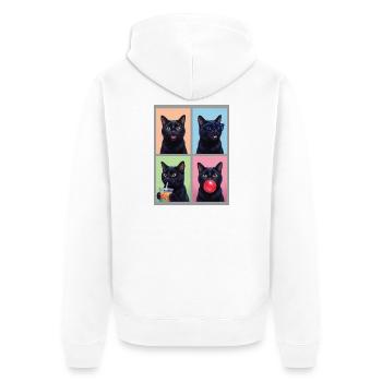 Cats Bombay Cat - Veste à capuche bio Premium Unisexe - blanc - Dos - Thijin (182cm)