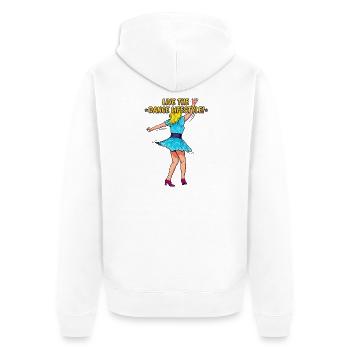 Tanzmädchen – Tanz-Lebensstil - Unisex Premium Bio Zip Hoodie - Weiß - Hinten - Thijin (182cm)