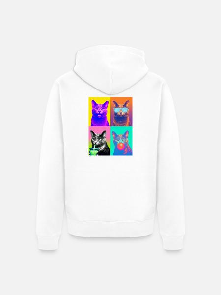 Katzen Korat Katze - Unisex Premium Bio Zip Hoodie - Weiß