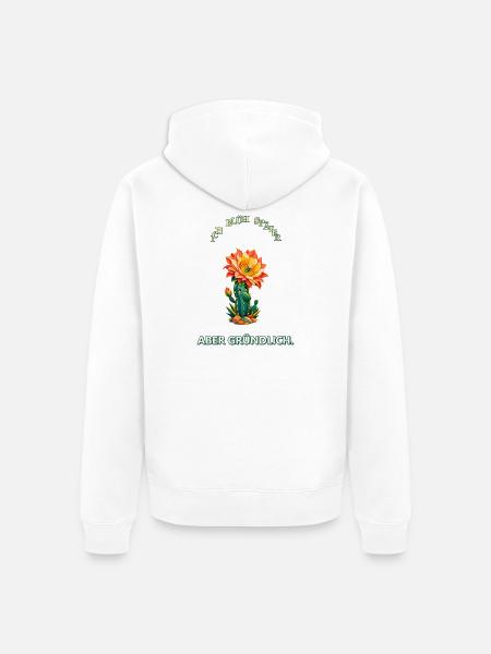 Ich blüh später - Unisex Premium Bio Zip Hoodie - Weiß