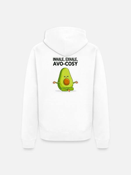 Avocado - Avo-Cosy - Unisex Premium Bio Zip Hoodie - Weiß
