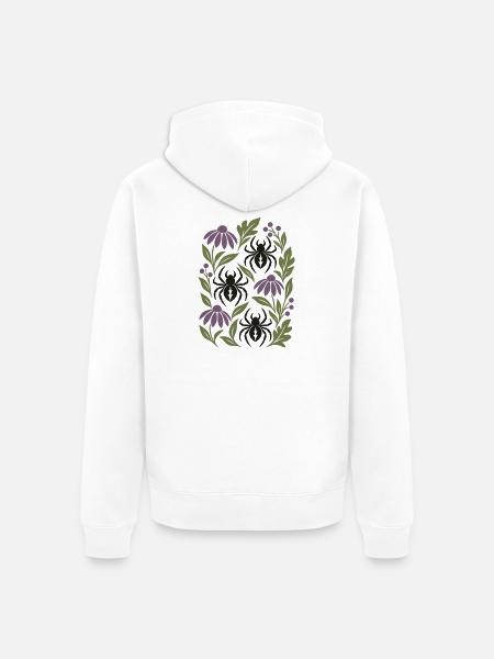 Gotische Spinnen - Unisex Premium Bio Zip Hoodie - Weiß