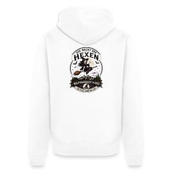  Hexen Geschenkidee Brocken Hexenbesen - Unisex Premium Bio Zip Hoodie - Weiß - Hinten - Thijin (182cm)