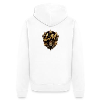 Golden Lion - Unisex Premium Bio Zip Hoodie - Weiß - Hinten - Thijin (182cm)