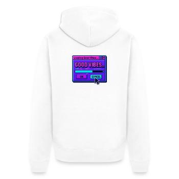Good Vibe Chargement de l’art numérique - Veste à capuche bio Premium Unisexe - blanc - Dos - Thijin (182cm)
