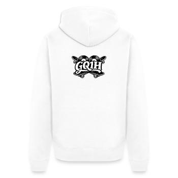 GQ1H skate  - Veste à capuche bio Premium Unisexe - blanc - Dos - Thijin (182cm)