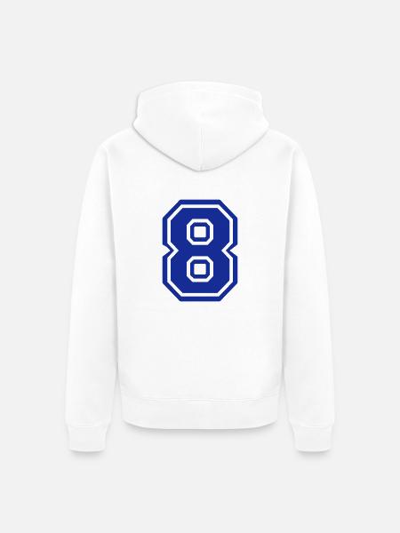 8 - Unisex Premium Organic Zip Hoodie - white