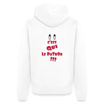 LE PATRON - Veste à capuche bio Premium Unisexe - blanc - Dos - Thijin (182cm)