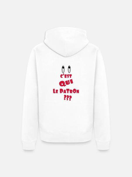 LE PATRON - Veste à capuche bio Premium Unisexe - blanc