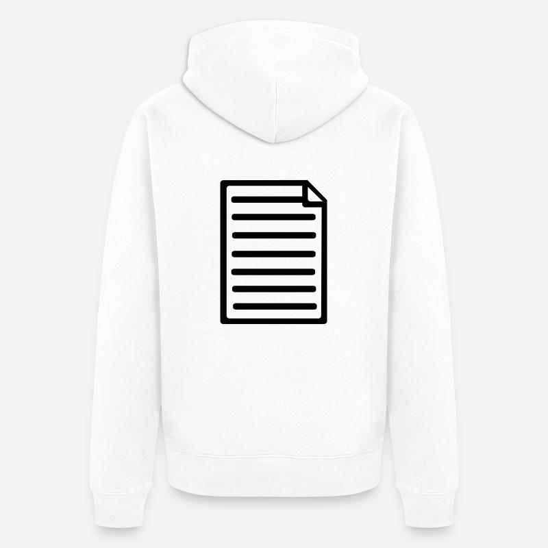 Papier - Unisex Premium Bio Zip Hoodie - Weiß